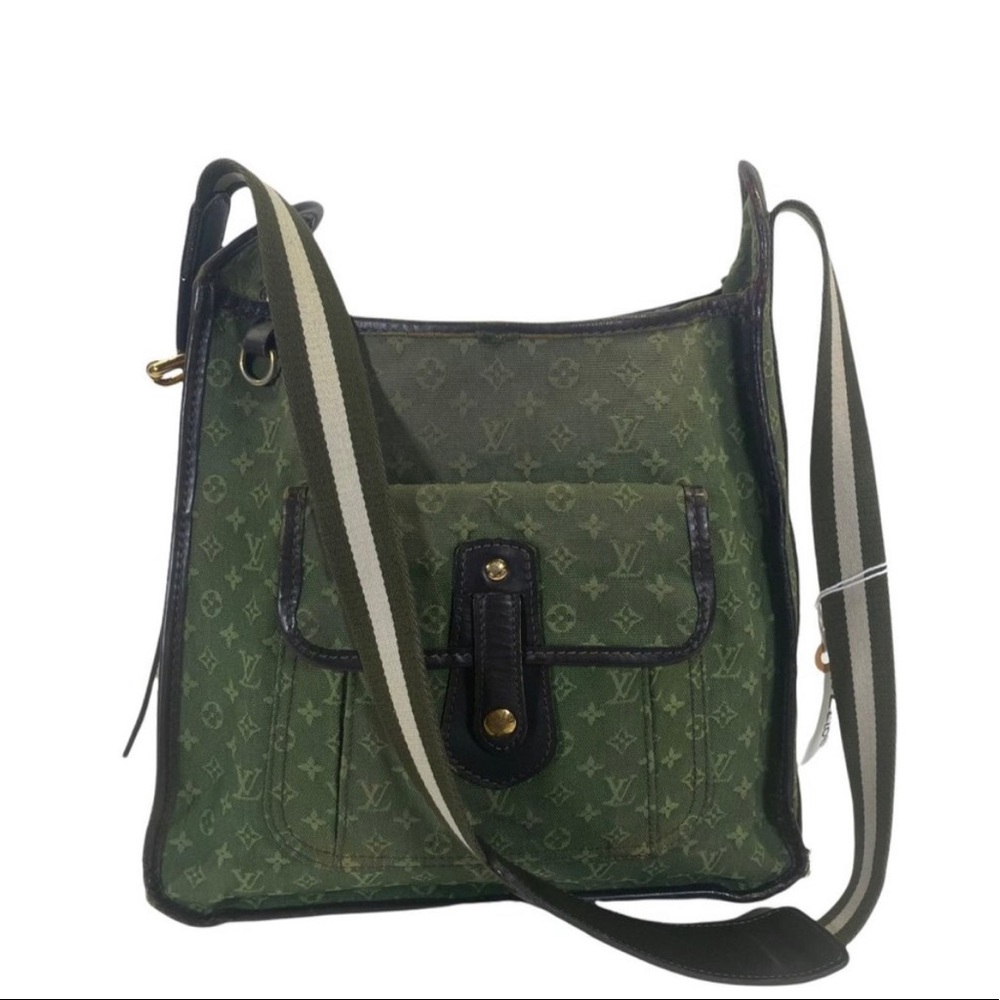 Louis Vuitton Green Monogram Canvas Shoulder Crossbody Bag with Front Pocket - Picture 2 of 14